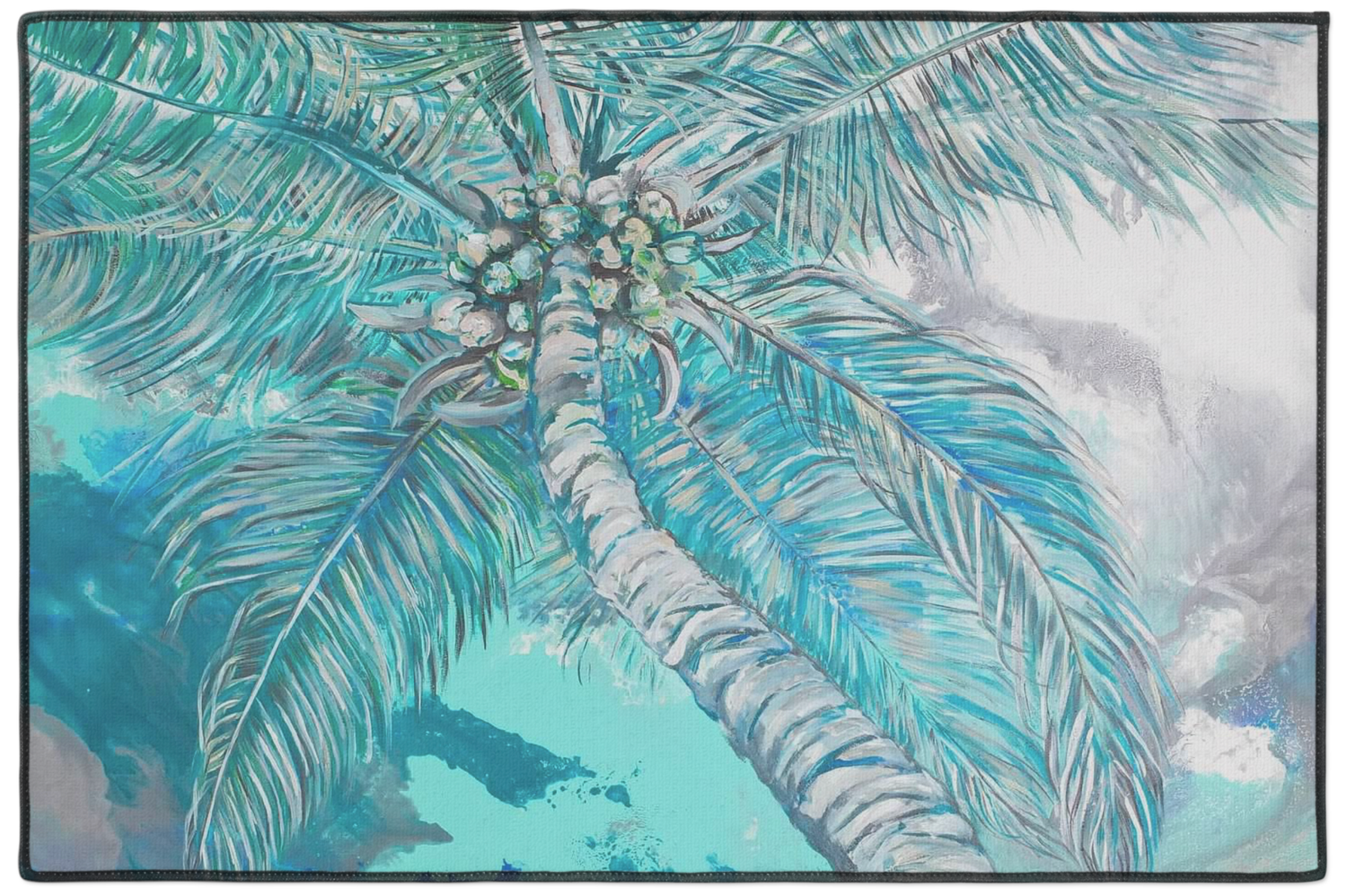 Blue Palm Indoor/Outdoor Rug