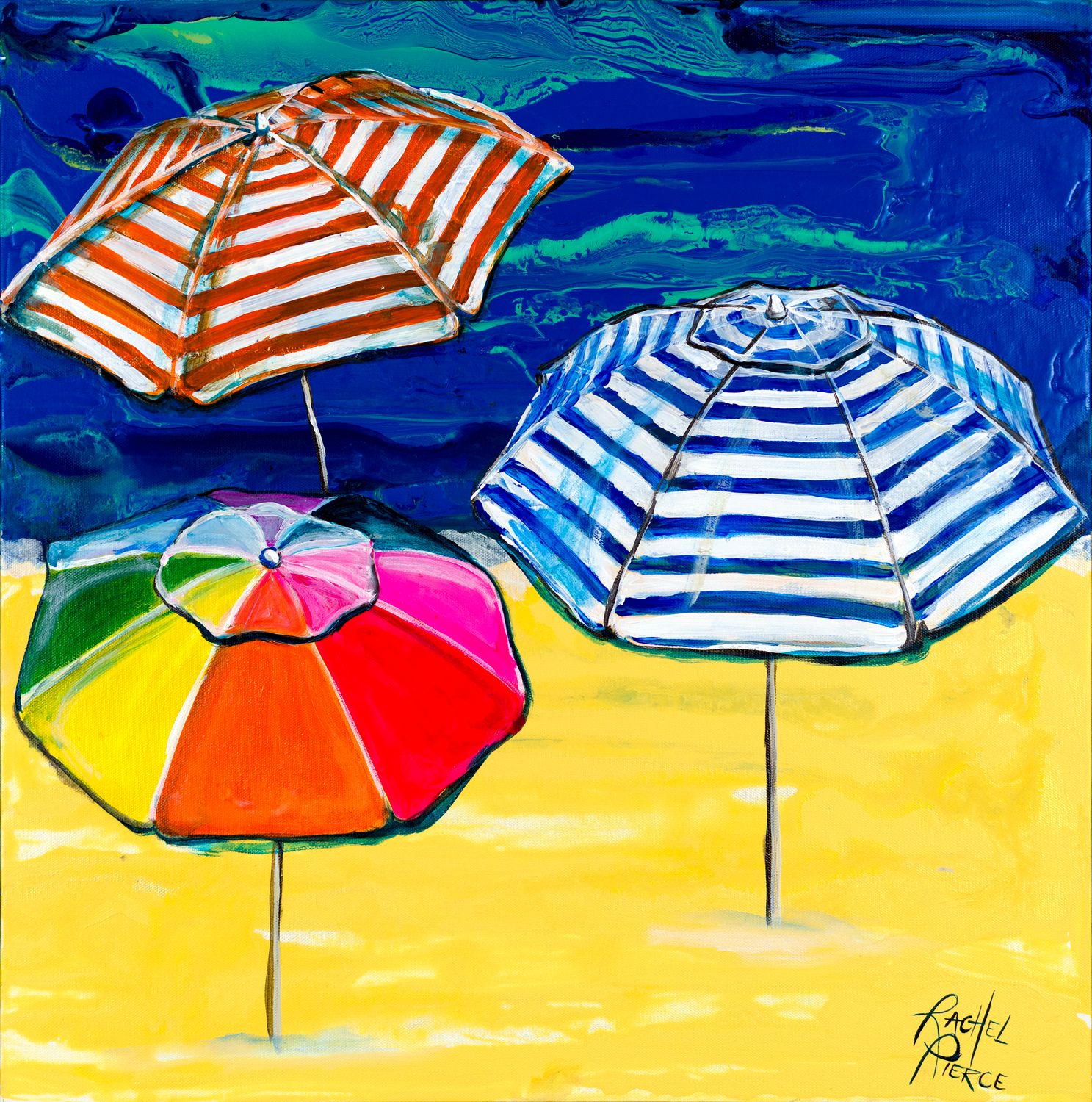 Beach Day 1 Paper Print