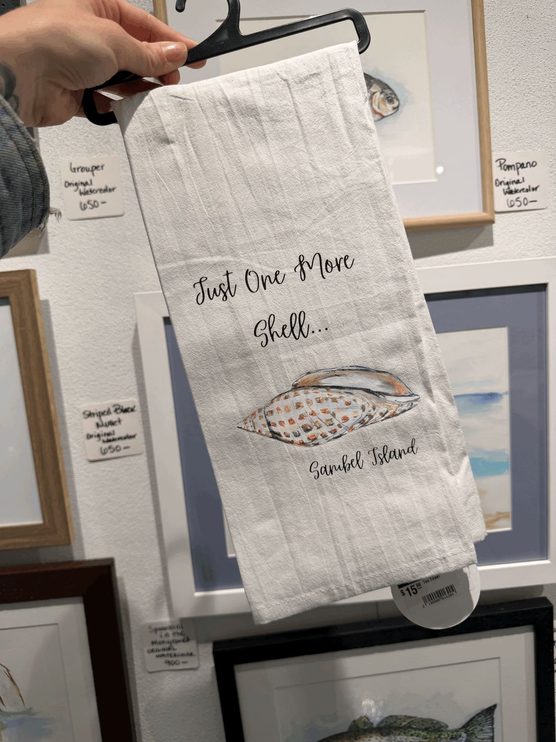 Just One More Shell - Junonia Tea Towel