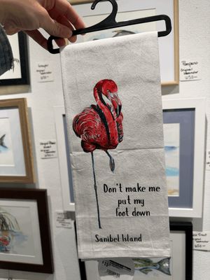 Put My Foot Down - Flamingo Tea Towel