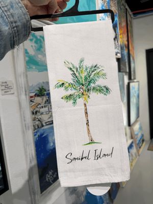 Sanibel Palm Tree - Tea Towel