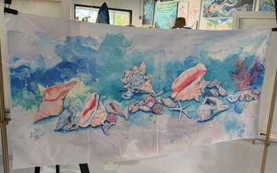 Pastel Shells Microfiber Beach Towel
