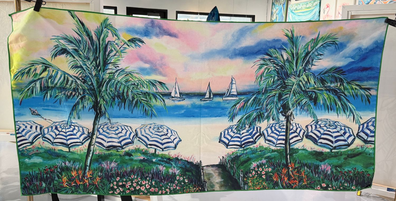 Sanibel Sun and Sails Microfiber Beach Towel