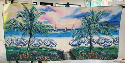 Sanibel Sun and Sails Microfiber Beach Towel