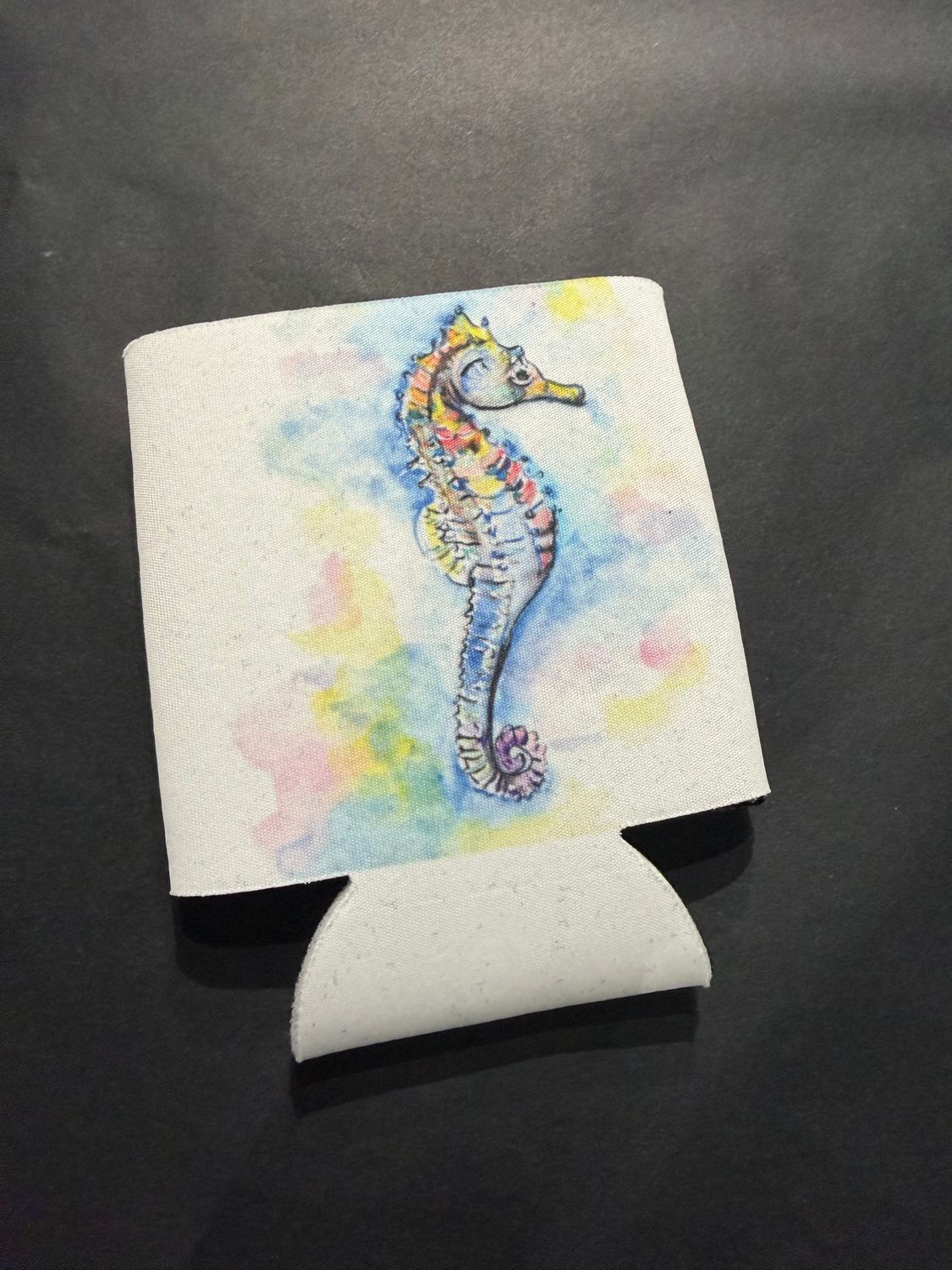 Sunny Day Seahorse Can Koozie