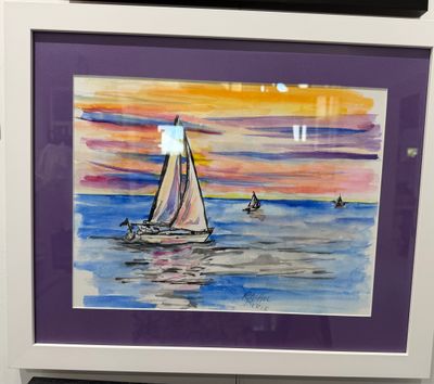 Perfect Day to Sail Original Watercolor