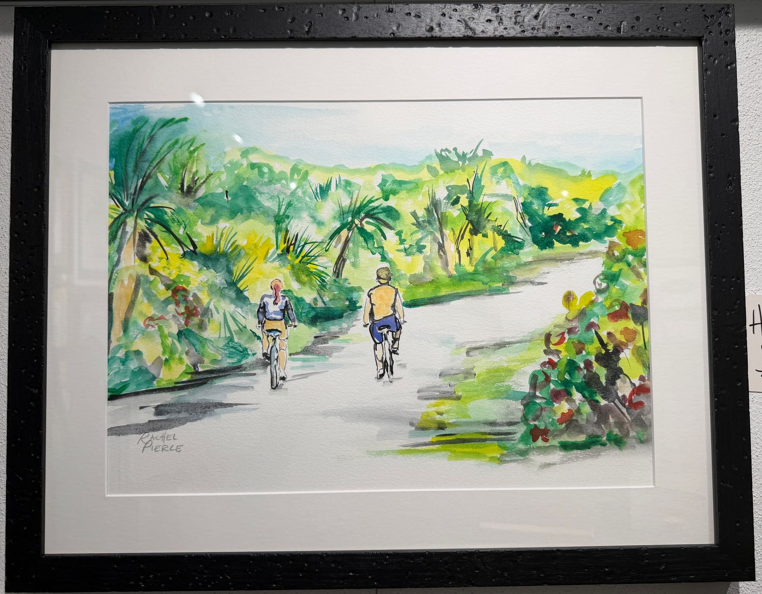 Out on Our Bikes Original Watercolor