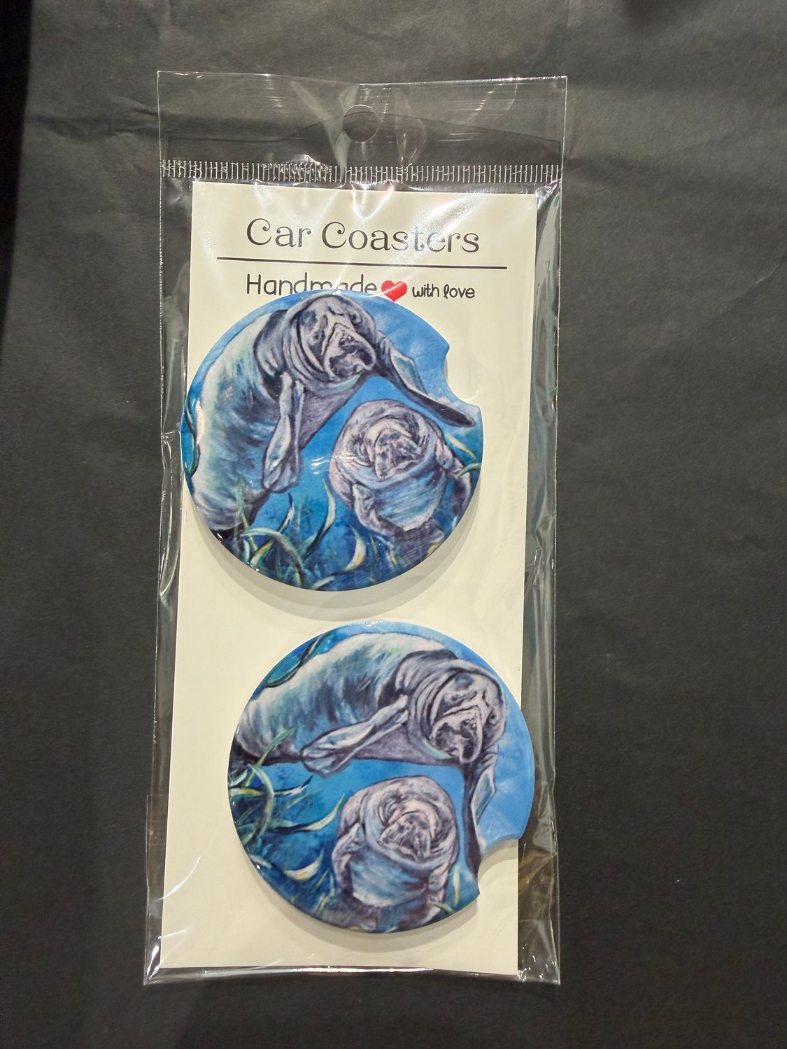 SanCap Manatees Car Coasters