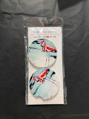 Causeway Flamingo Car Coasters