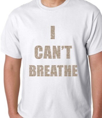 I CAN&#39;T BREATHE  T-SHIRT - White &amp; Gold