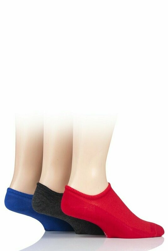 Loafer Liner - Cobalt / Grey Melange /  Red (3 pör)