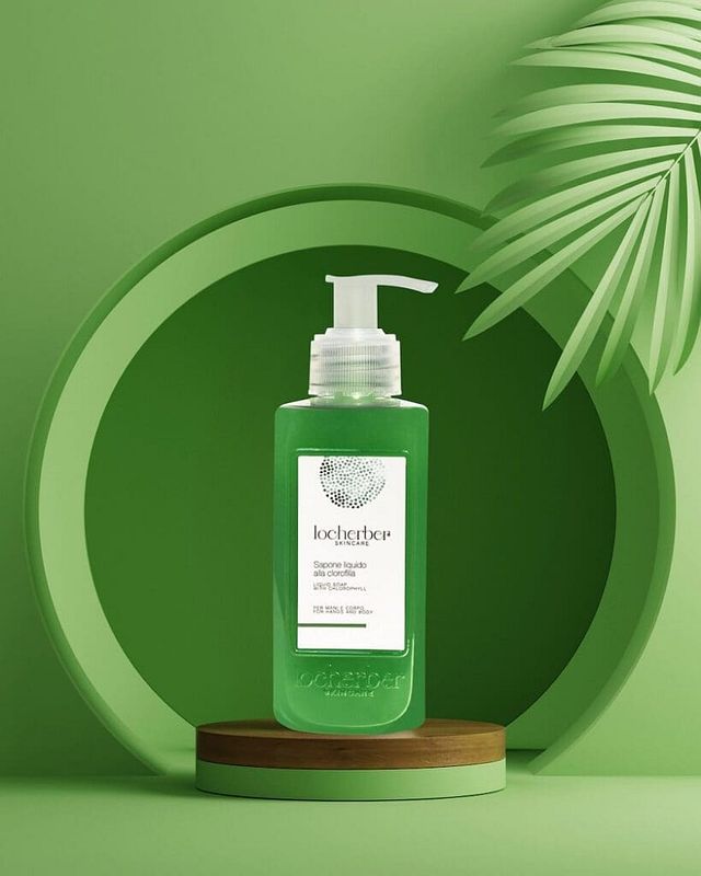 Mild cleansing soap with chlorophyll, for body and hands, 250ml