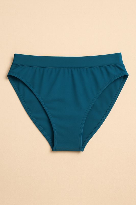 Women’s low-rise panties, turquoise color