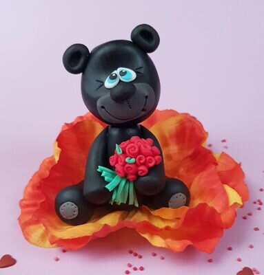 Modellieranleitung "Teddybär mit Blumenstrauß"