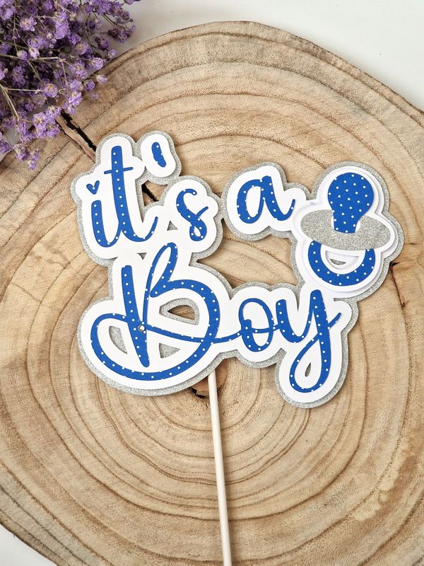 Tortentopper/Caketopper "It´s a Boy", 3D Optik