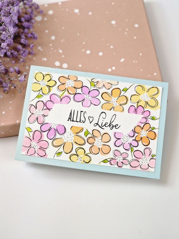 Grußkarte "Alles Liebe"