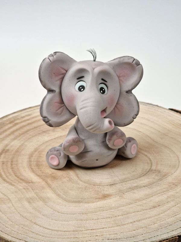 Fondant- Dekoration / Elefant "Elli", Einzelstück!