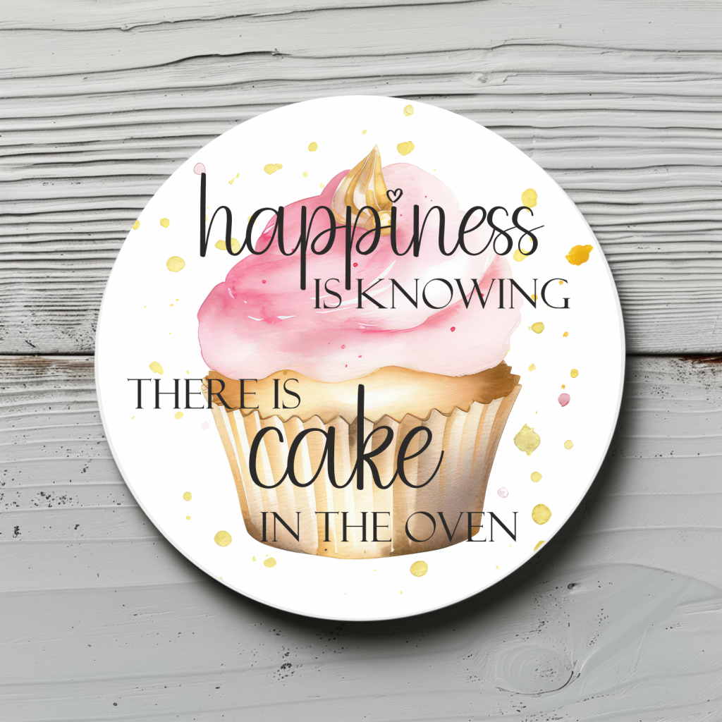 Sticker Sheet, Aufkleber "happiness is knowing, there is cake in the oven" für deine Backprojekte, Desserts, Torten, Cupcakes, Cookies, Geburtstag