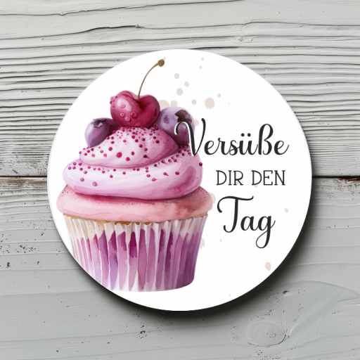 Sticker Sheet, Aufkleber "Versüße dir den Tag" für deine Backprojekte, Desserts, Torten, Cupcakes, Cookies, Geburtstag