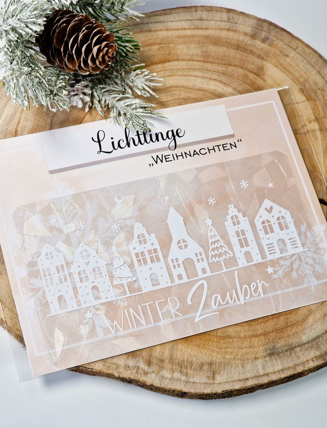 Lichtlinge "Winterzauber", wiederverwendbare Fensteraufkleber