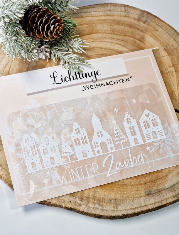 Lichtlinge "Winterzauber", wiederverwendbare Fensteraufkleber