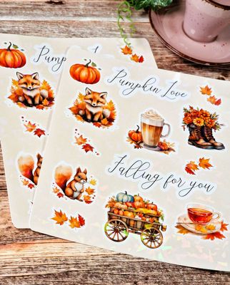 Sticker Sheets, Aufkleber "Herbst & Halloween"