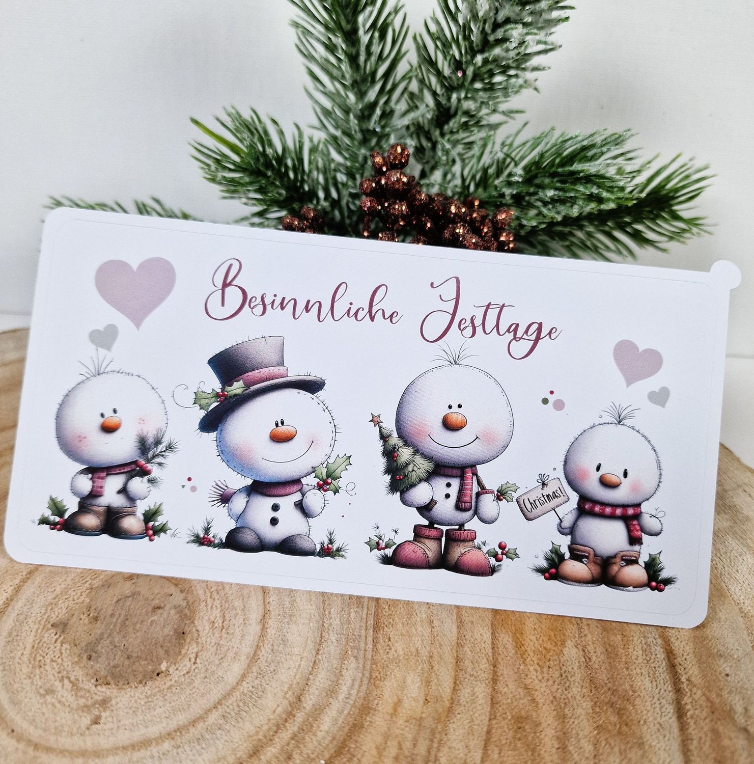 Sticker Sheet, Aufkleber Sticker Sheet, Aufkleber "Weihnachtszauber-Schneemänner" 5er Set