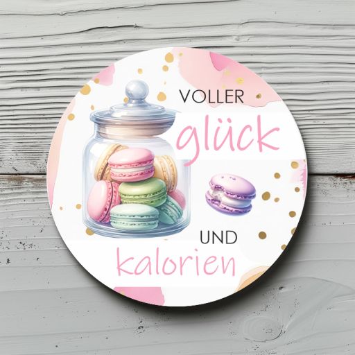Sticker Sheet, Aufkleber Sticker Sheet, Aufkleber "voller glück und kalorien" für deine Backprojekte, Desserts, Torten, Cupcakes, Cookies, Macarons, Geburtstag