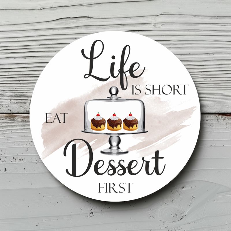 Sticker Sheet, Aufkleber Sticker Sheet, Aufkleber "Life is short, eat Dessert first" für deine Backprojekte, Desserts, Torten, Cupcakes, Cookies, Geburtstag