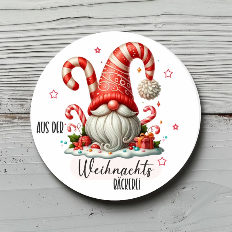 Sticker Sheet, Aufkleber "aus der Weihnachtsbäckerei" für deine Backprojekte, Dessert, Torten, Cupcakes, Cookies, Weihnachtsgeschenke - 4,7cm Durchmesser