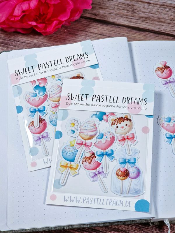 8 Cake Pop Sticker im Set für deine DIY Projekte