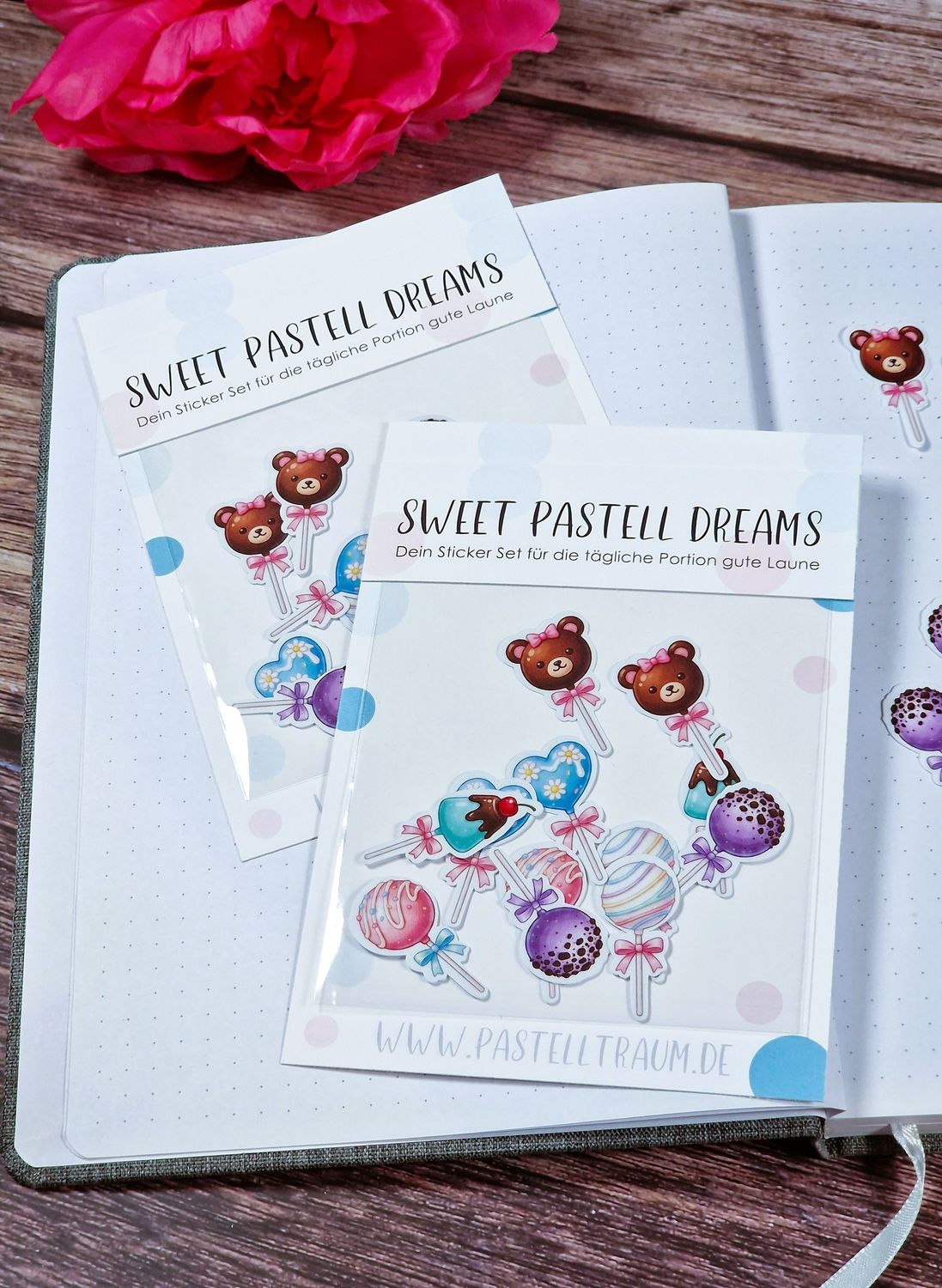 12 Mini Cake Pop Sticker im Set für deine DIY Projekte