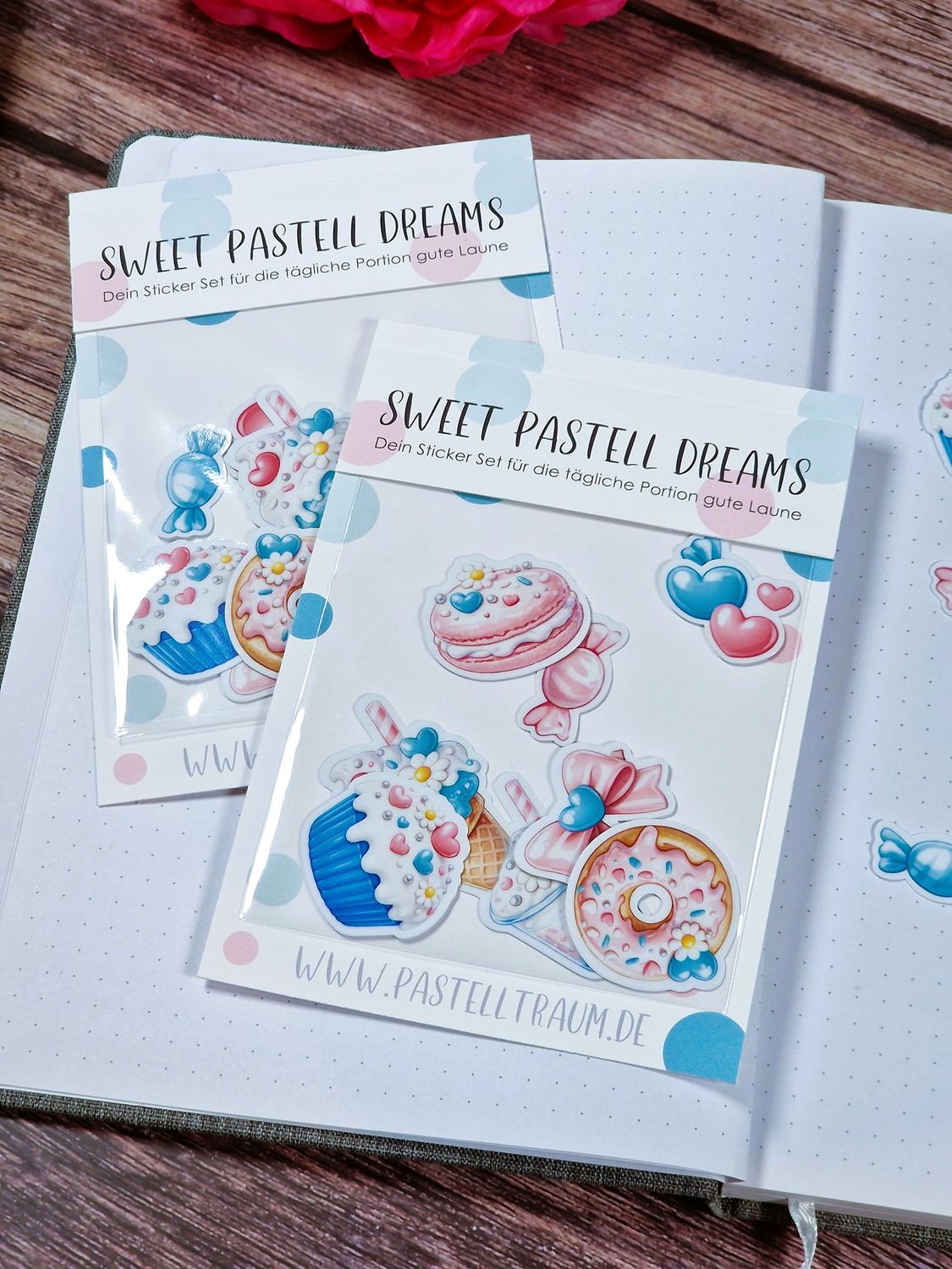 8 "Sweets" Sticker im Set für deine DIY Projekte