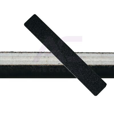 Nagelfeile gerade, breit, Körnung 80/180, schwarz,