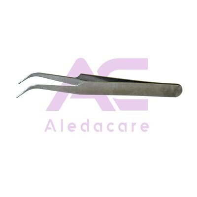 Pinzette mit Spitze abgebogen, Stahl, 11cm lang, antimagnetisch