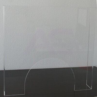Plexi-Trennwand, Seiten abgewinkelt, kleine Oeffnung