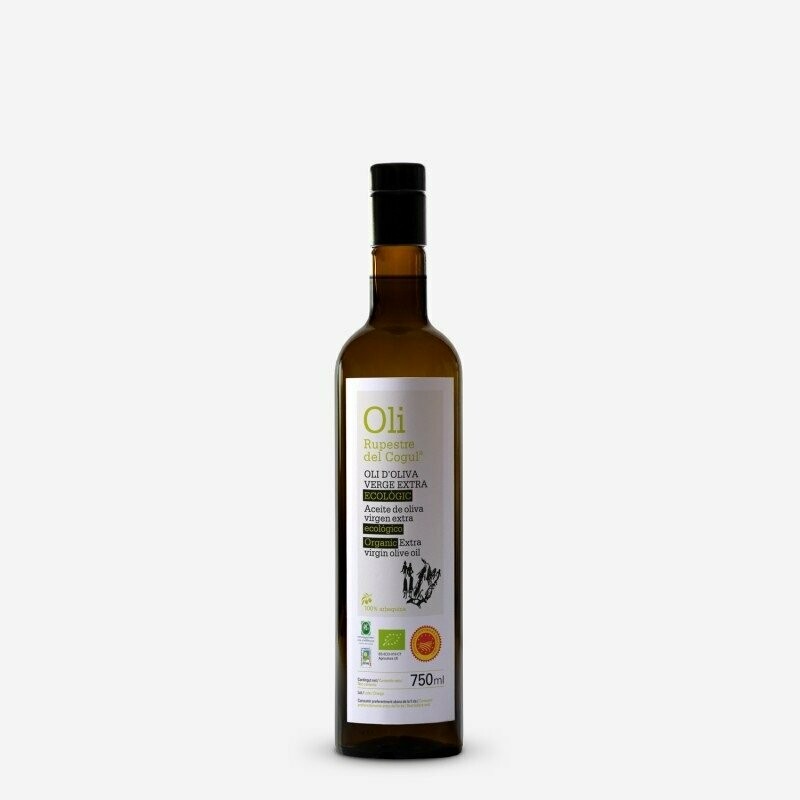 Aceite de Oliva Virgen Extra Ecológico Botella de Vidrio de 750 ml sin Filtrar