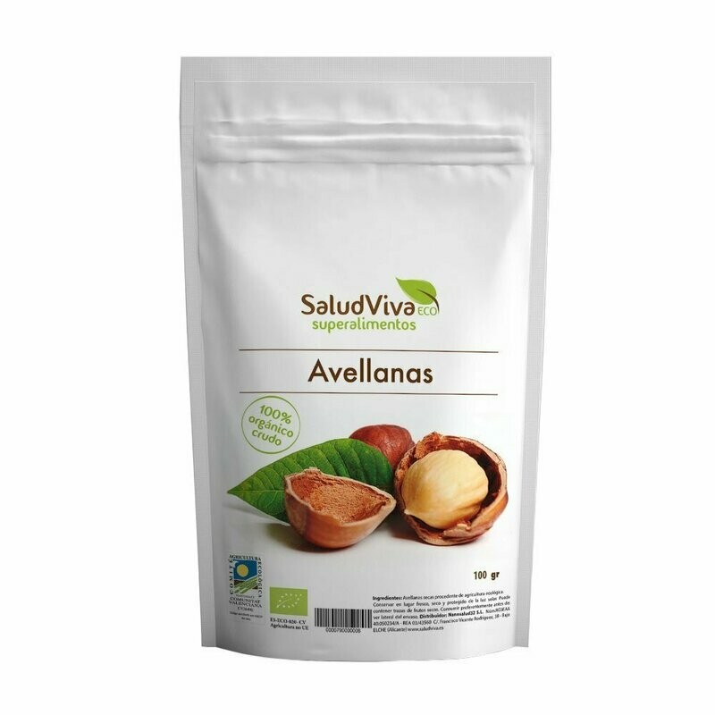Avellanas Crudas Enteras ECO 100g SaludViva