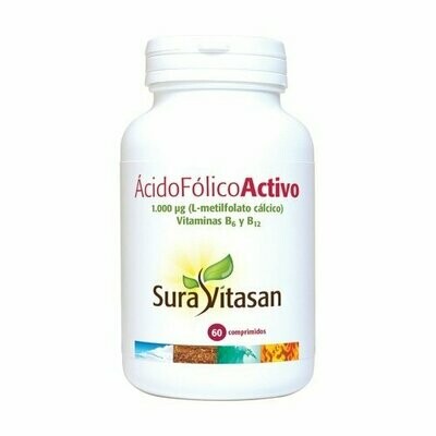 Ácido Fólico Activo 60 Comprimidos Sura Vitasan