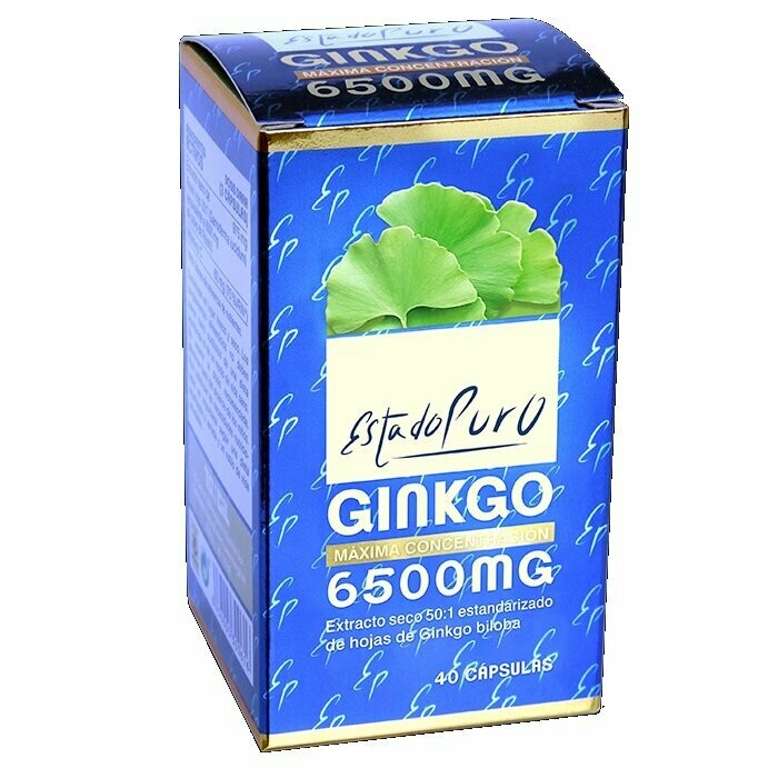 Ginkgo 6500 mg 40 Cápsulas Estado Puro de Tongil