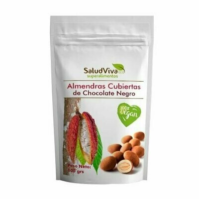 Almendras Cubiertas de Chocolate Negro ECO 100g SaludViva Almendras Cubiertas de Chocolate Negro ECO 100g SaludViva