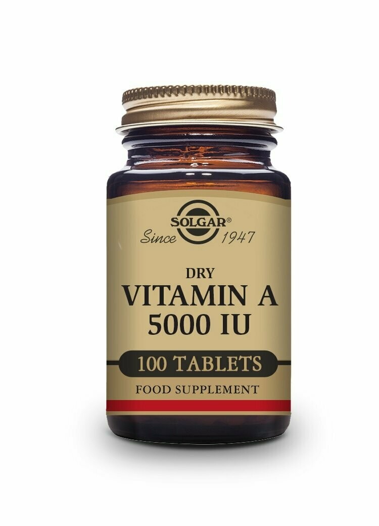 Vitamina A "Seca" 5000 UI (palmitato) - 100 comprimidos Solgar®