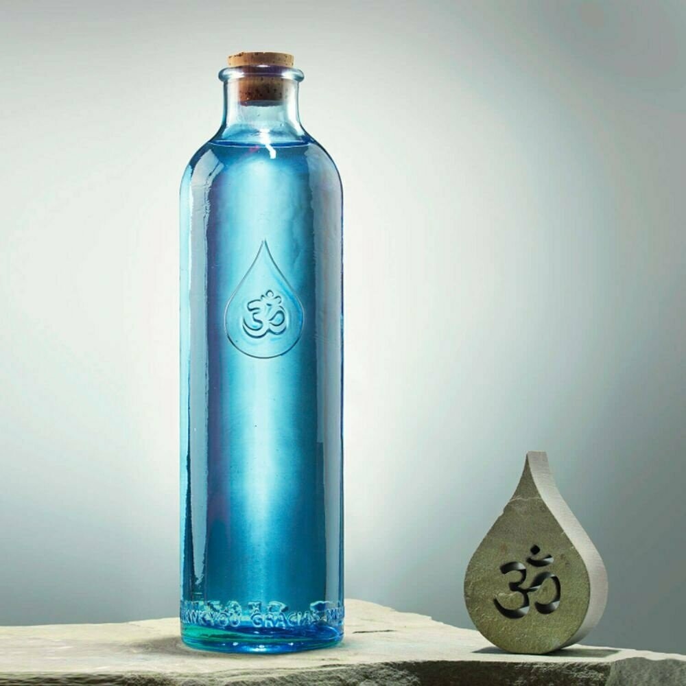 Botella de Cristal Azul 1200 ml - Om Water TAOLANDIA®