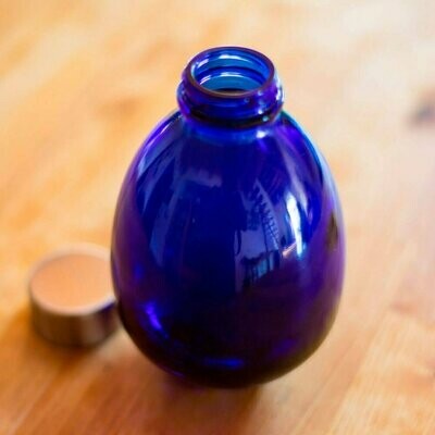 Botella de Vidrio Azul 500 ml, Fruit of life - Vitbot TAOLANDIA® Botella de Vidrio Azul 500 ml, Fruit of life - Vitbot TAOLANDIA®