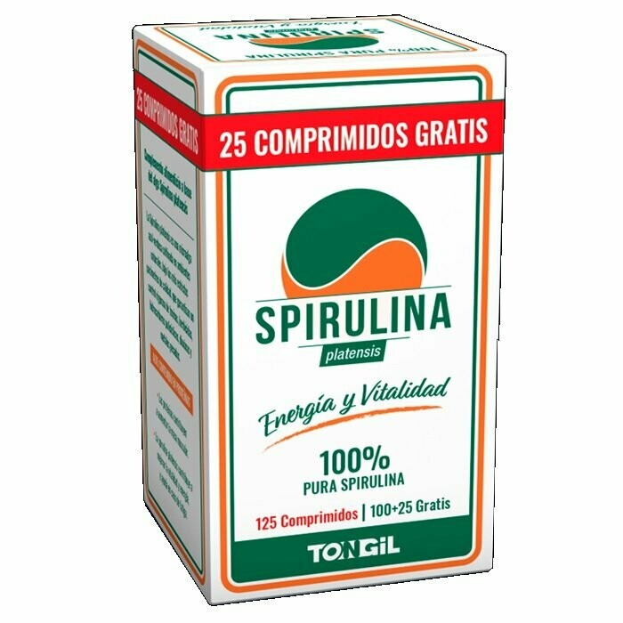 Spirulina platensis 125 Comprimidos  Energía y Vitalidad de Tongil