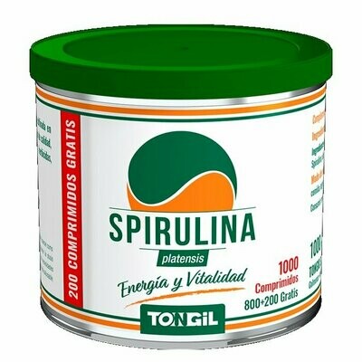 Spirulina platensis 1000 Comprimidos Energía y Vitalidad de Tongil Spirulina platensis 1000 Comprimidos Energía y Vitalidad de Tongil
