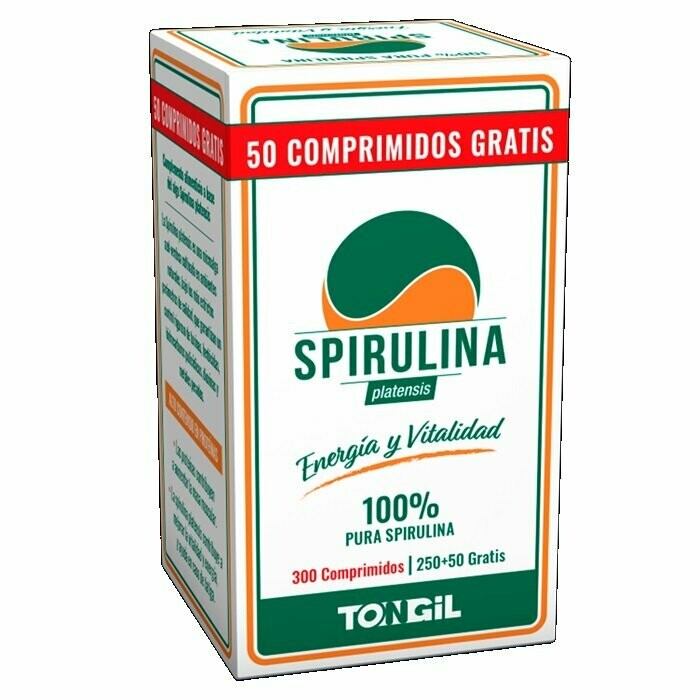 Spirulina platensis 300 Comprimidos Energía y Vitalidad de Tongil