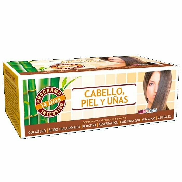 Cabello, Piel y Uñas 14 Viales de 10 ml Nutriorgans Tongil