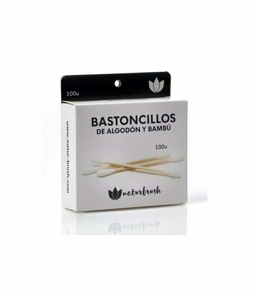 Bastoncillos de algodón y bambú eco 100 uds. NaturBrush️️®️