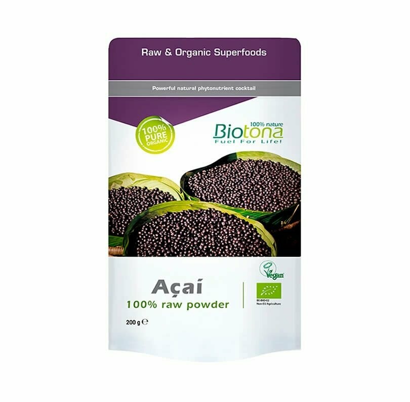 Açaí 100% polvo puro Bio 200 g Biotona